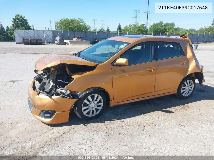 2T1KE40E39C017648 2009 Toyota Matrix S