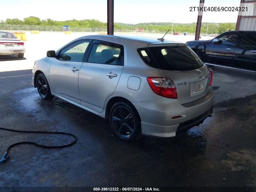 2009 Toyota Matrix S VIN: 2T1KE40E69C024321 Lot: 39612322