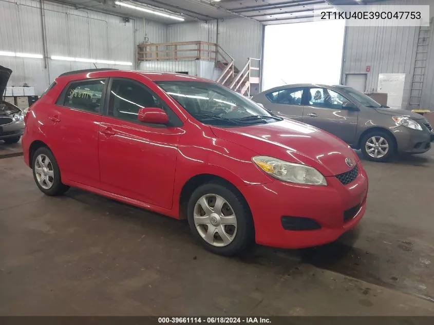 2T1KU40E39C047753 2009 Toyota Matrix