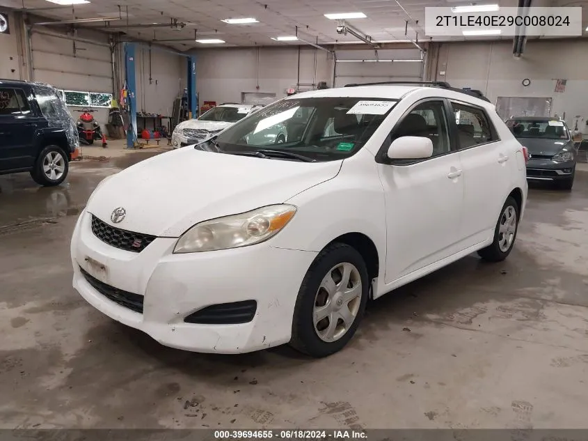 2T1LE40E29C008024 2009 Toyota Matrix S