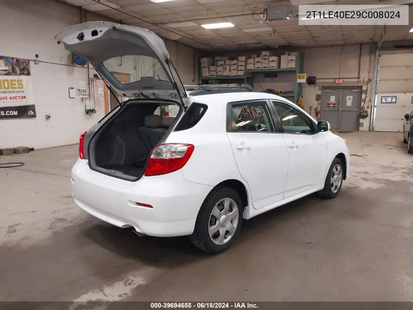 2T1LE40E29C008024 2009 Toyota Matrix S