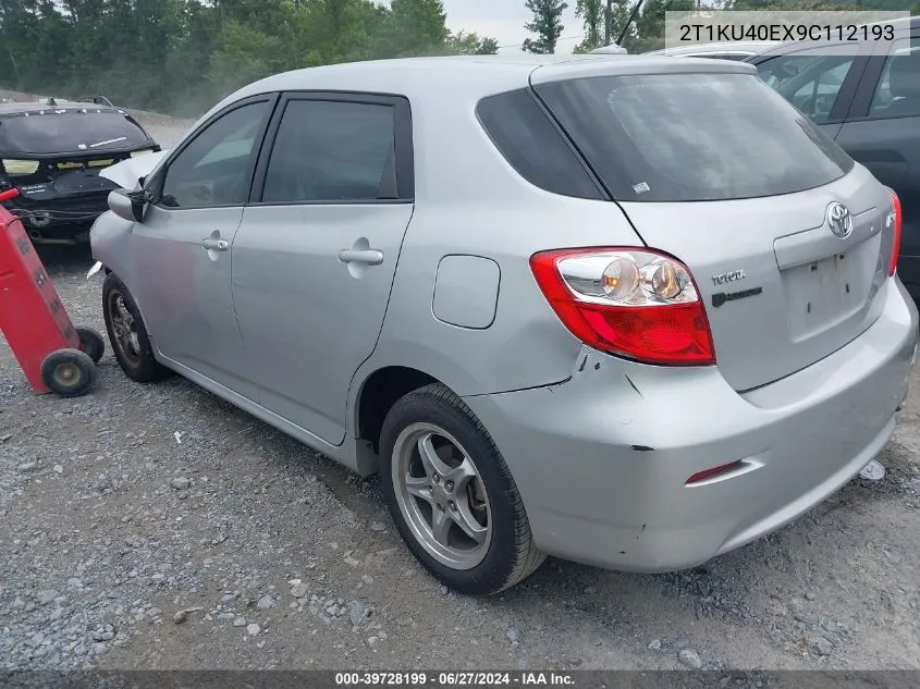 2009 Toyota Matrix VIN: 2T1KU40EX9C112193 Lot: 39728199