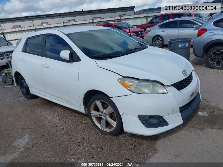 2009 Toyota Matrix S VIN: 2T1KE40E89C004104 Lot: 39730561