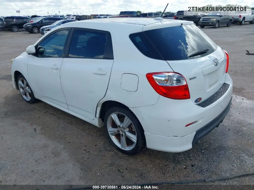 2T1KE40E89C004104 2009 Toyota Matrix S