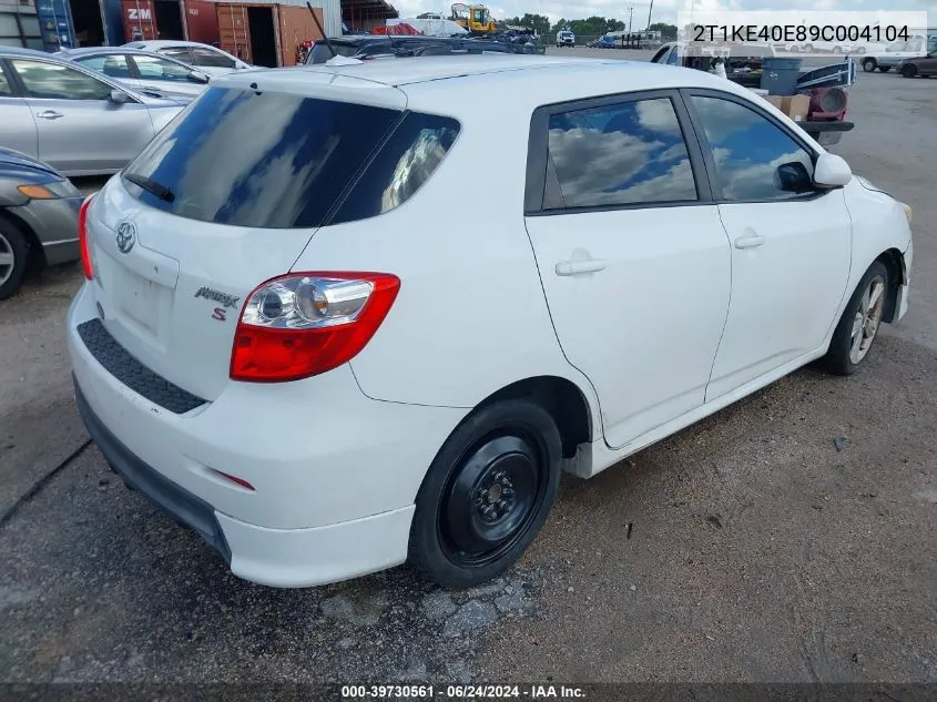 2T1KE40E89C004104 2009 Toyota Matrix S