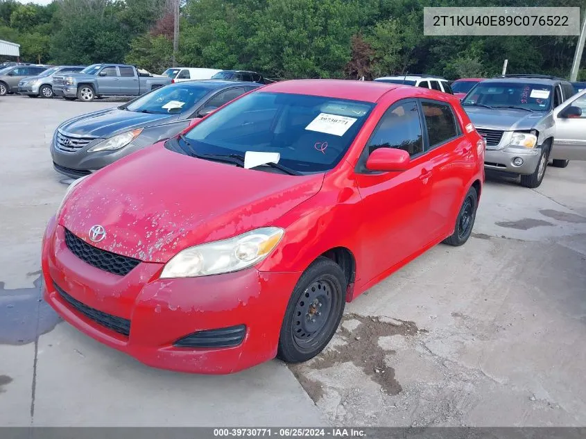 2009 Toyota Matrix VIN: 2T1KU40E89C076522 Lot: 39730771