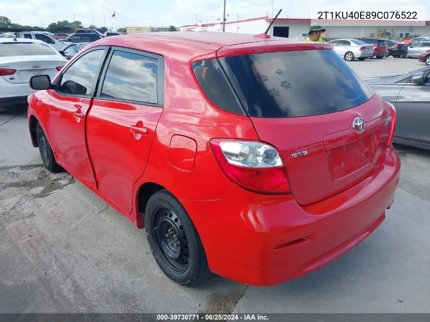 2T1KU40E89C076522 2009 Toyota Matrix