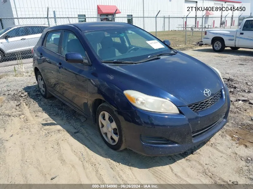 2T1KU40E89C045450 2009 Toyota Matrix