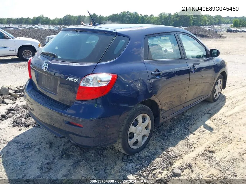 2T1KU40E89C045450 2009 Toyota Matrix