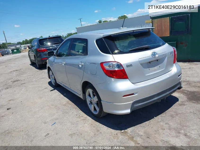 2009 Toyota Matrix S VIN: 2T1KE40E29C016183 Lot: 39763790