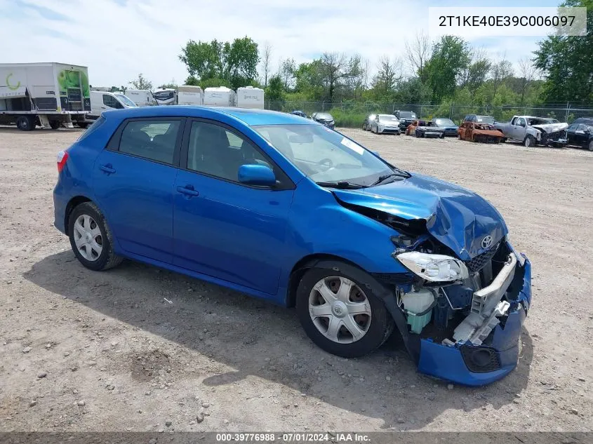 2009 Toyota Matrix S VIN: 2T1KE40E39C006097 Lot: 39776988