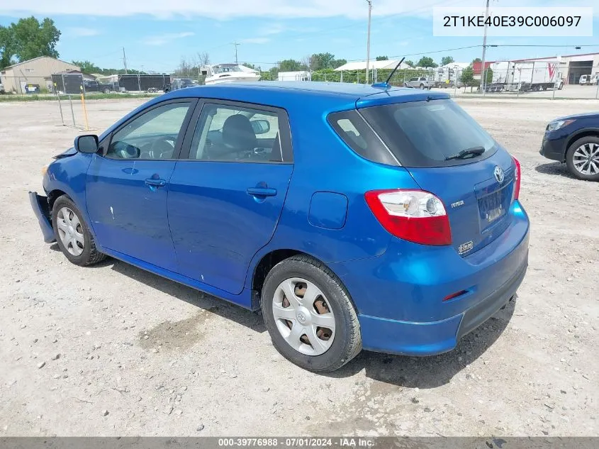 2009 Toyota Matrix S VIN: 2T1KE40E39C006097 Lot: 39776988