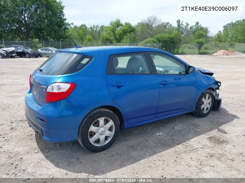 2009 Toyota Matrix S VIN: 2T1KE40E39C006097 Lot: 39776988