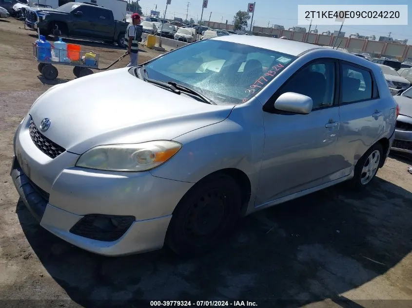 2009 Toyota Matrix S VIN: 2T1KE40E09C024220 Lot: 39779324