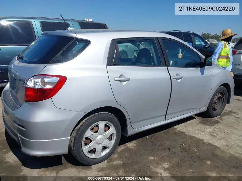 2009 Toyota Matrix S VIN: 2T1KE40E09C024220 Lot: 39779324