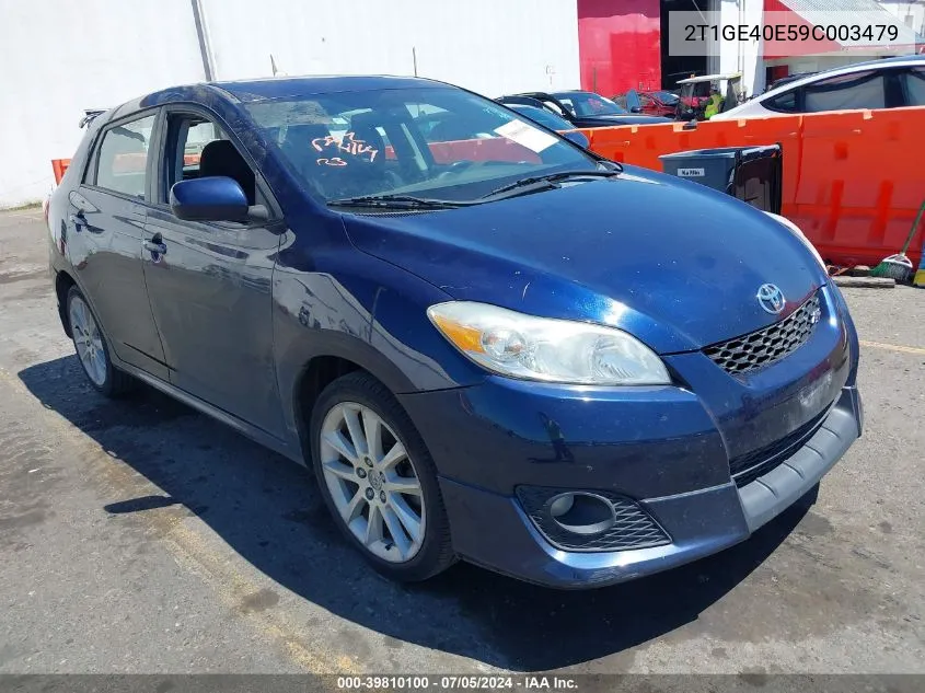 2009 Toyota Matrix Xrs VIN: 2T1GE40E59C003479 Lot: 39810100