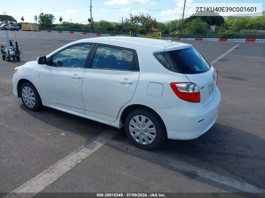 2009 Toyota Matrix VIN: 2T1KU40E39C001601 Lot: 39815349