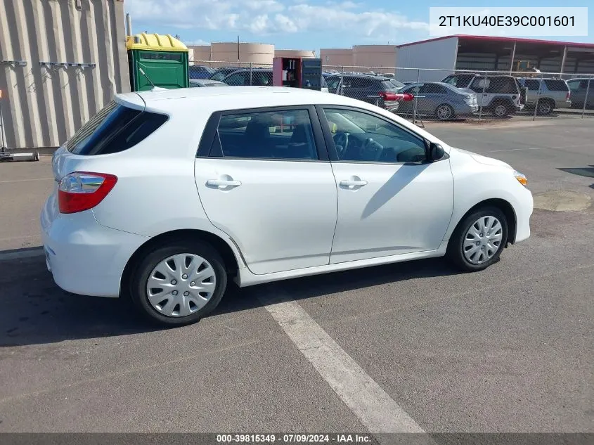 2009 Toyota Matrix VIN: 2T1KU40E39C001601 Lot: 39815349