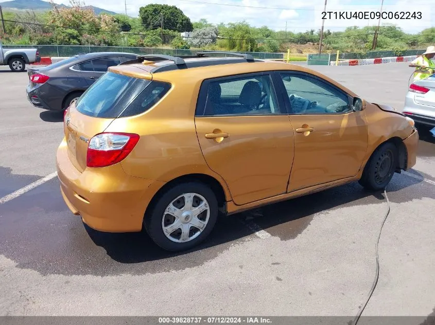 2009 Toyota Matrix VIN: 2T1KU40E09C062243 Lot: 39828737