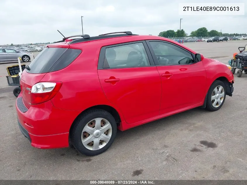 2T1LE40E89C001613 2009 Toyota Matrix S