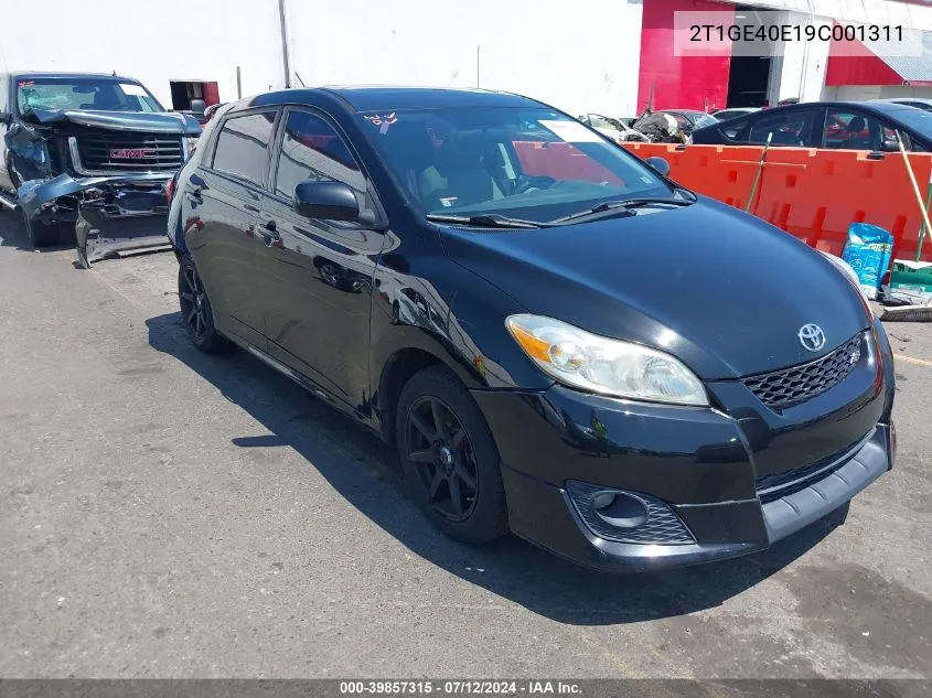 2T1GE40E19C001311 2009 Toyota Matrix Xrs