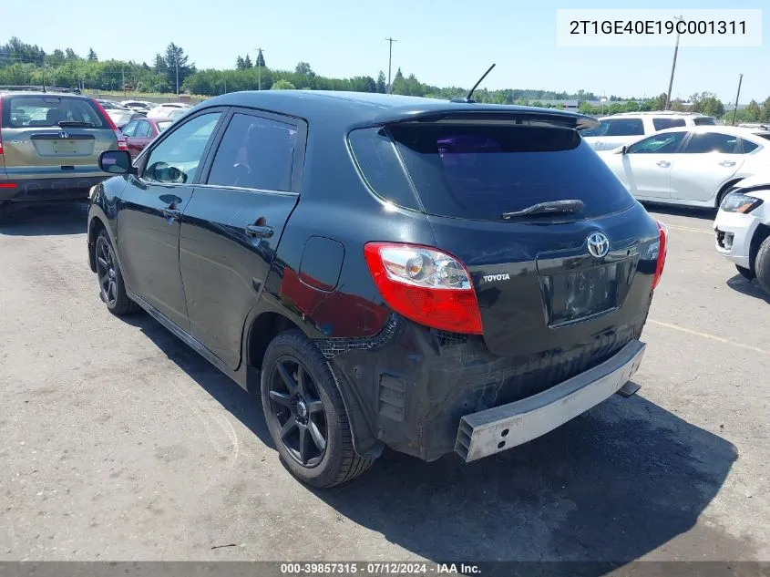 2T1GE40E19C001311 2009 Toyota Matrix Xrs