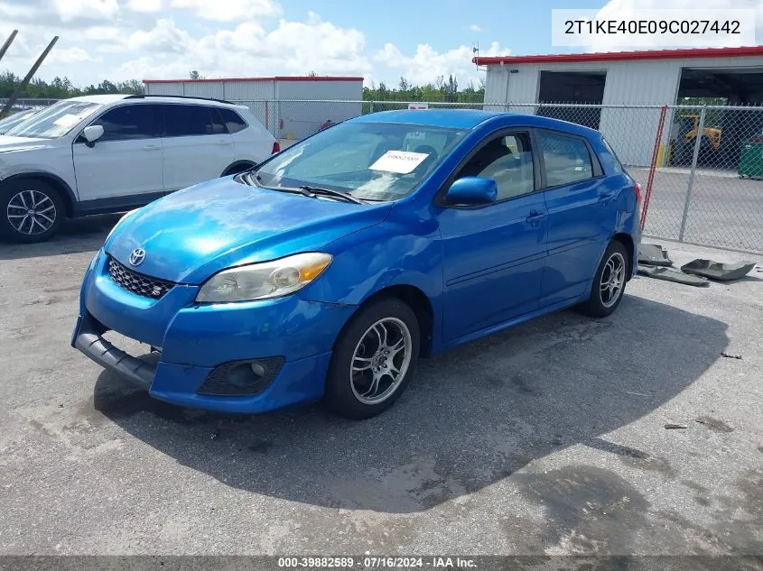 2T1KE40E09C027442 2009 Toyota Matrix S