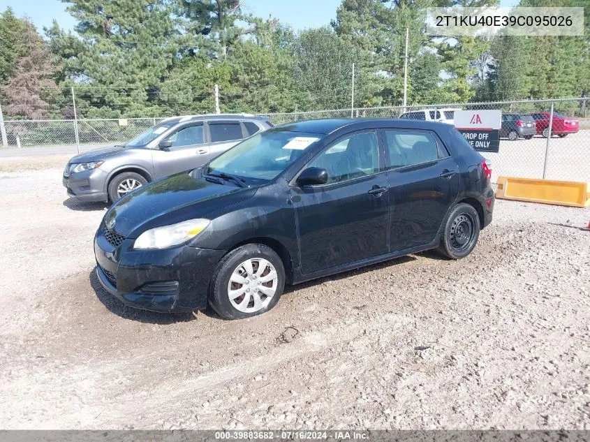 2009 Toyota Matrix VIN: 2T1KU40E39C095026 Lot: 39883682