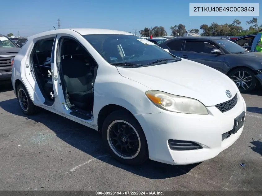 2T1KU40E49C003843 2009 Toyota Matrix