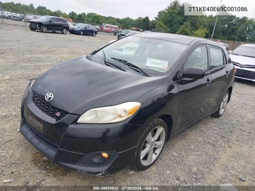 2009 Toyota Corolla Matrix S VIN: 2T1KE40E69C001086 Lot: 39938532