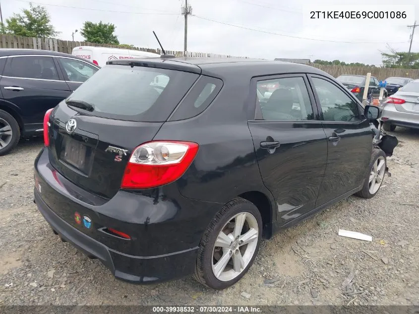 2009 Toyota Corolla Matrix S VIN: 2T1KE40E69C001086 Lot: 39938532