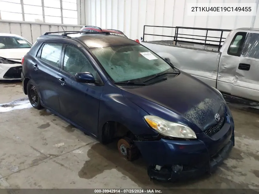 2009 Toyota Matrix VIN: 2T1KU40E19C149455 Lot: 39942914