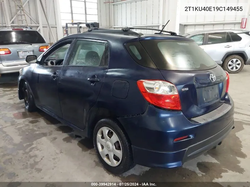 2009 Toyota Matrix VIN: 2T1KU40E19C149455 Lot: 39942914