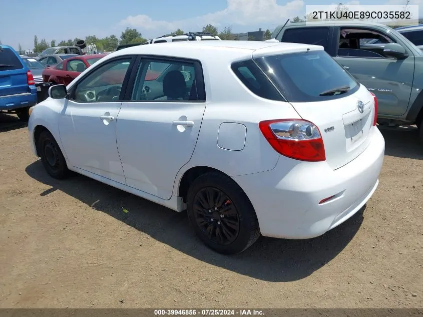 2009 Toyota Matrix VIN: 2T1KU40E89C035582 Lot: 39946856