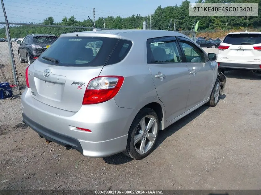 2009 Toyota Matrix S VIN: 2T1KE40E49C013401 Lot: 39982196