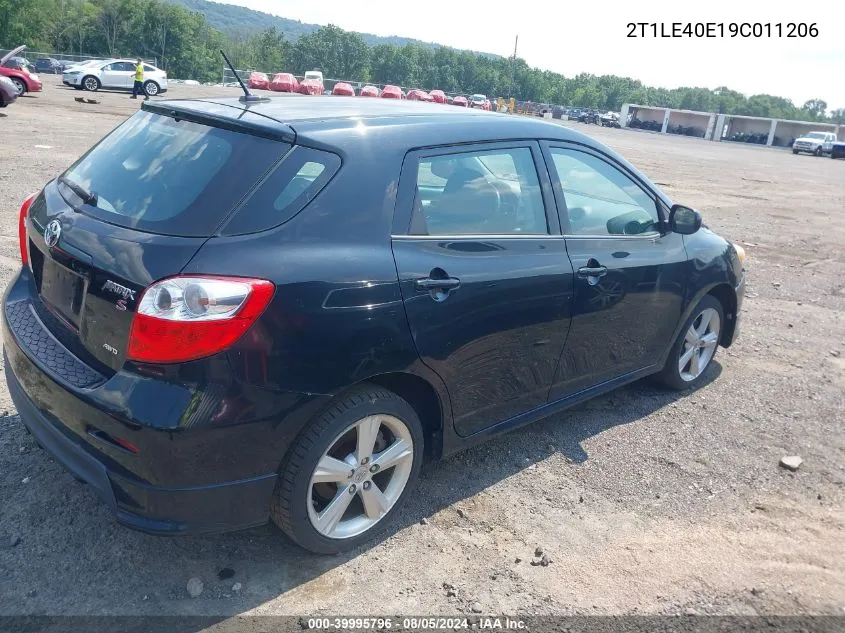 2009 Toyota Matrix S VIN: 2T1LE40E19C011206 Lot: 39995796