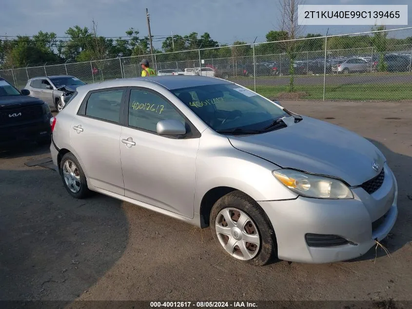 2009 Toyota Corolla Matrix VIN: 2T1KU40E99C139465 Lot: 40012617