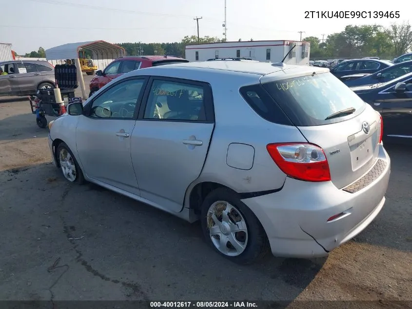 2009 Toyota Corolla Matrix VIN: 2T1KU40E99C139465 Lot: 40012617