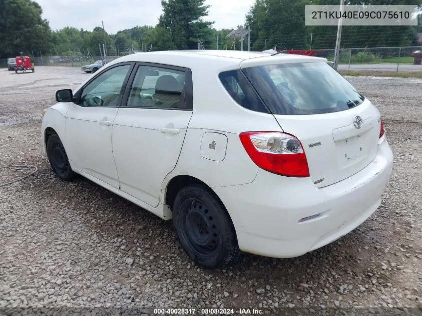 2T1KU40E09C075610 2009 Toyota Matrix