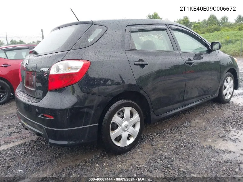 2T1KE40E09C006672 2009 Toyota Matrix S