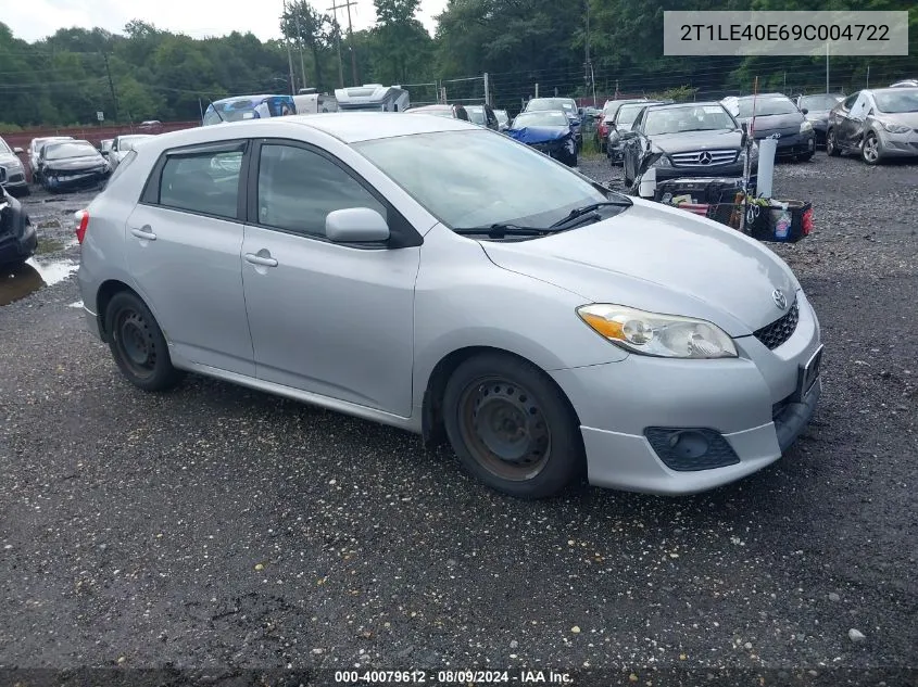 2T1LE40E69C004722 2009 Toyota Corolla Matrix S