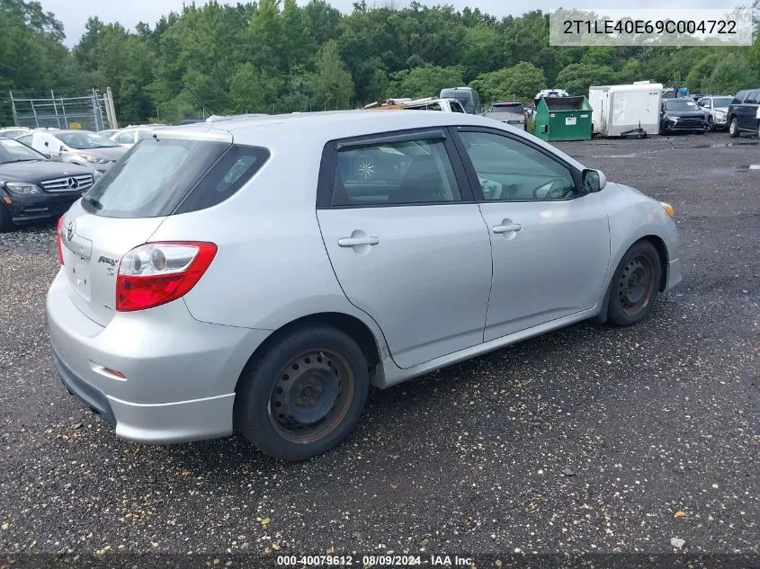 2009 Toyota Corolla Matrix S VIN: 2T1LE40E69C004722 Lot: 40079612