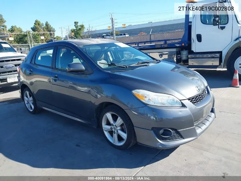 2T1KE40E19C002808 2009 Toyota Corolla Matrix S