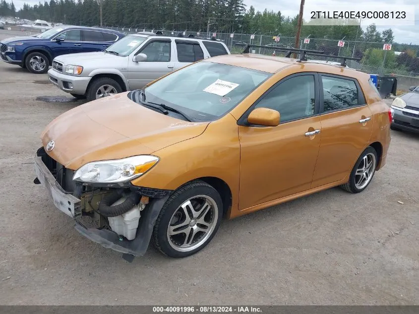 2T1LE40E49C008123 2009 Toyota Matrix S