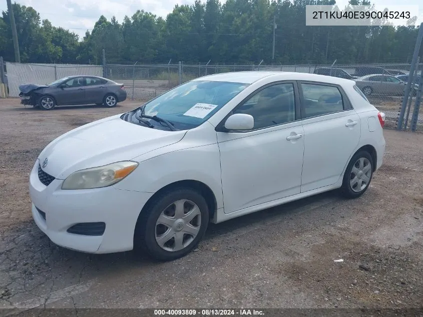 2009 Toyota Matrix VIN: 2T1KU40E39C045243 Lot: 40093809