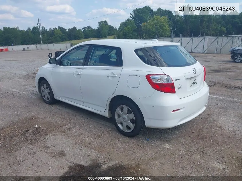 2T1KU40E39C045243 2009 Toyota Matrix