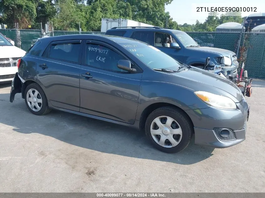 2T1LE40E59C010012 2009 Toyota Matrix S