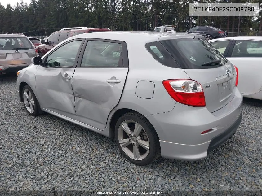 2009 Toyota Matrix S VIN: 2T1KE40E29C008780 Lot: 40140114