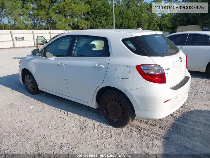 2009 Toyota Matrix VIN: 2T1KU40E49C037426 Lot: 40149895