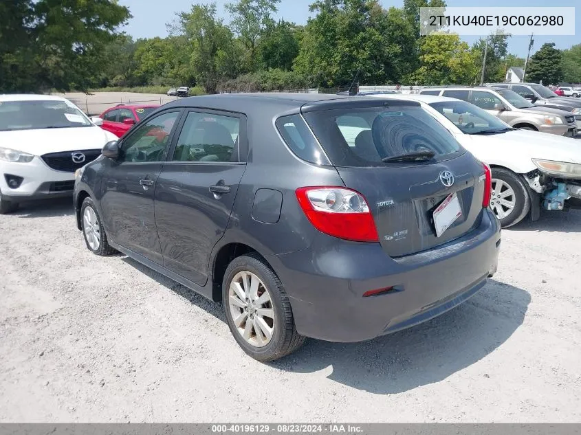 2009 Toyota Matrix VIN: 2T1KU40E19C062980 Lot: 40196129